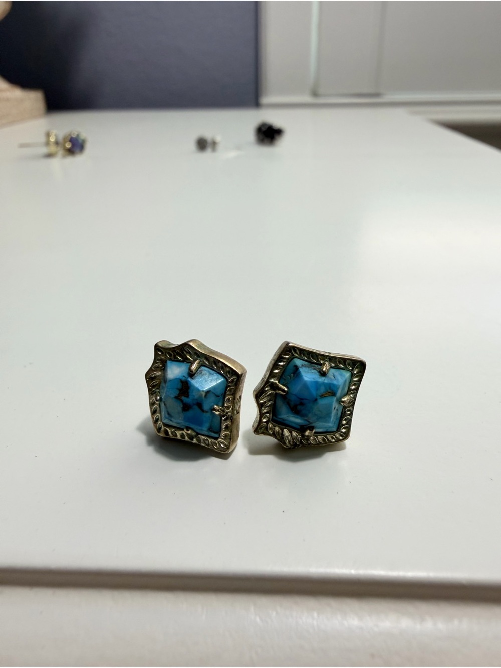 Assorted Women's Kendra Scott Stud Earrings - Turquoise, Purple, Black, Silver - Picture 3 of 5
